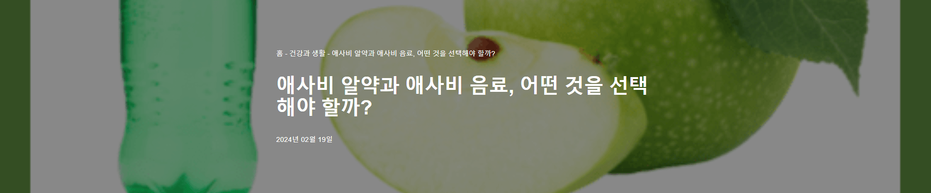 애사비 알약 선택 팁