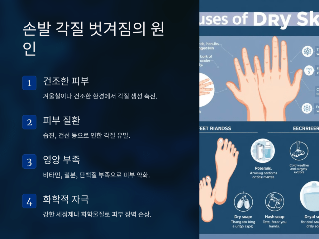 손발 각질 벗겨짐의 원인